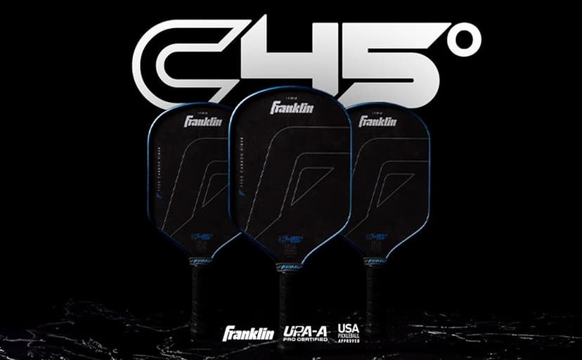 Franklin Sports C45 PRO Pickleball Paddles - Carbon Fiber Series Surface - Official USAP + UPA Approved Pickleball Paddle - 14mm + 16mm Polymer Cores