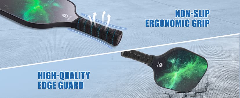 DULCE DOM Pickleball Paddles Set of 2/4 - USAPA Approved, Fiberglass Surface Pickleball Racket with 4 Indoor Outdoor Pickleball Balls and Pickleball Bag, Ideal Training Equipment Gift for Men & Women