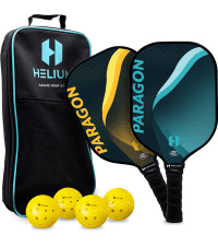 Helium Versus Pickleball Set - Pickleball Paddles with Honeycomb Core, Graphite Strike Face, and Premium Comfort Grip – 4 Balls and Convenient Sports Bag Included (Set of 2 or Set of 4 Paddles)