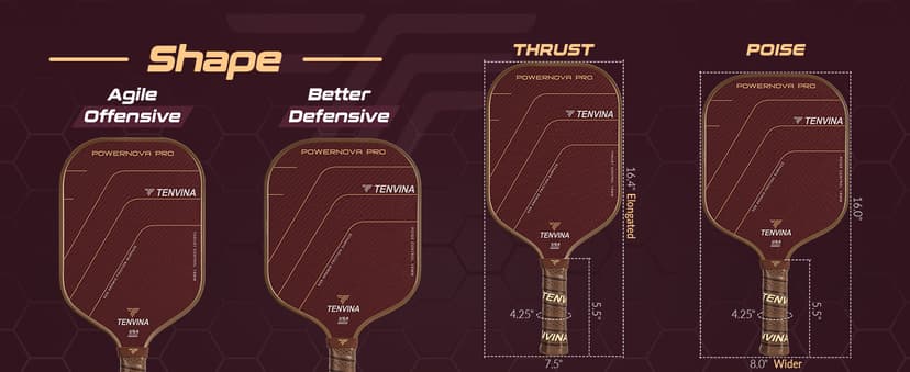 TENVINA Pickleball Paddles, Thermoforming 4-Layer T700SC Friction Carbon Fiber Pickleball Paddle, Professional Pickleball Paddle USAPA Approved with Strong Power and Spin for Athletes