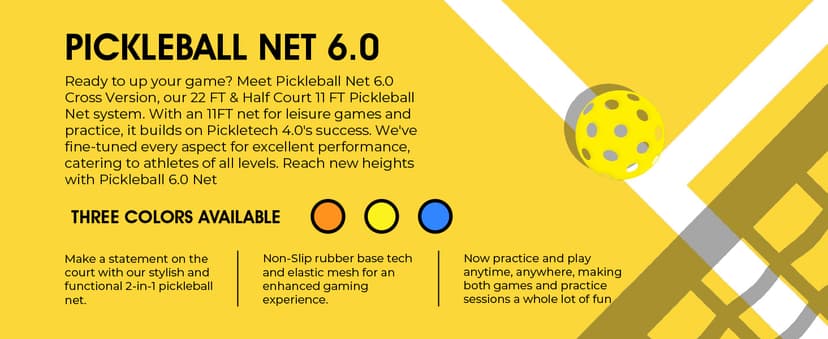 4.0 Slim Version 2in1 Portable Pickleball Nets Outdoor Game, 22ft 11ft Pickleball Net-USAPA Regulation Size-Half Court Pickle Ball Net System with Carrying Bag for Driveway