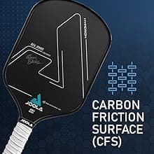 JOOLA Ben Johns Hyperion Pickleball Paddle - Select Raw Carbon Surface or Carbon Abrasion Surface for Increased Power and Spin - Elongated Grip Handle - Carbon Fiber Pickleball Paddle - USAP Approved