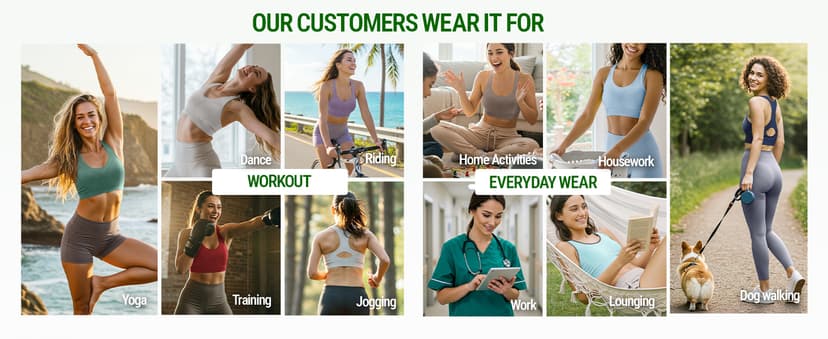 FITTIN Racerback Sports Bras for Women - Padded Seamless Support Bra for Yoga Gym Workout Fitness