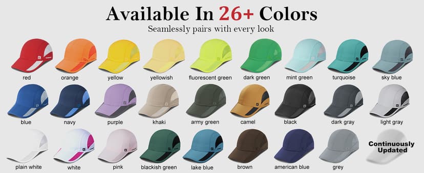 GADIEMKENSD Quick Dry Run Hat Cooling Breathable Mesh