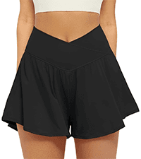 FireSwan Tennis Skirt for Women with Pockets Shorts Crossover High Waisted Pleated Golf Skorts Athletic Workout Skirts
