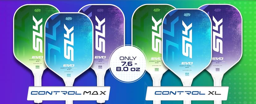 Selkirk Sport SLK Evo Pickleball Paddle | Designed in The USA | Power, Control or Hybrid | Fiberglass & Carbon Fiber with SpinFlex Surface