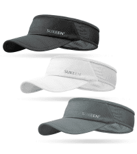 Sukeen Sports Sun Visor Men Women Lightweight Packable Cooling Stretchy Visor Hat for Running, Tennis, Golf