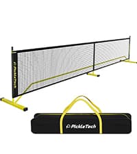 4.0 Slim Version 2in1 Portable Pickleball Nets Outdoor Game, 22ft 11ft Pickleball Net-USAPA Regulation Size-Half Court Pickle Ball Net System with Carrying Bag for Driveway