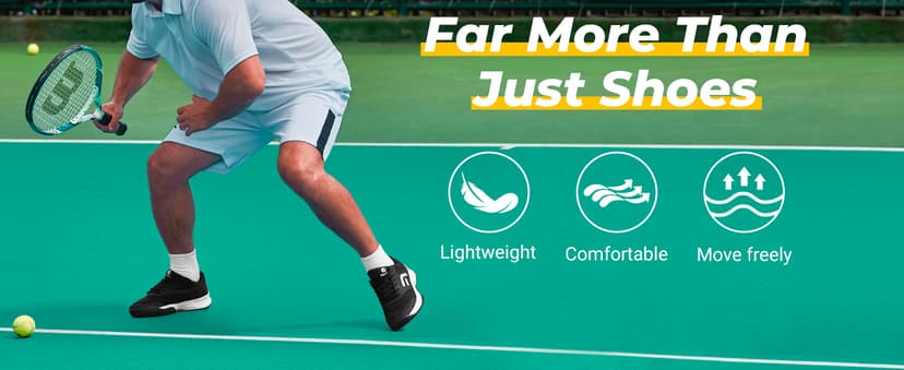 FitVille Wide & Extra Wide Pickleball Shoes Men Tennis Racquetball Squash Shoes for Men All Court with Arch Support-Tennis V3