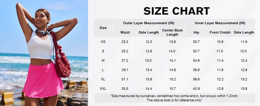 PINSPARK Tennis Skirts for Women Pleated Athletic Skort Lightweight Golf Skirts with Shorts Pocket Workout Pickleball