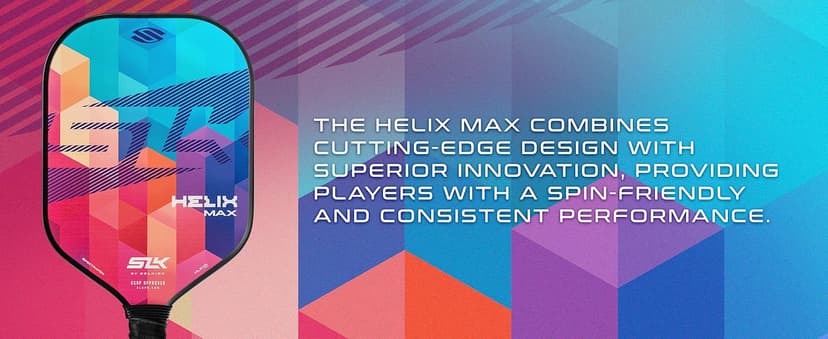 SLK Helix Pro Pickleball Paddle | Carbon Fiber & Fiberglass Hybrid Face | Thermoformed Carbon Fiber Core | Unmatched Control