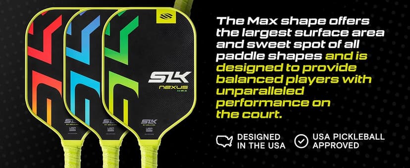 2025 SLK Nexus Pickleball Paddle | SpinFlex Surface and Graphite Pickleball Paddle Face | 13mm SX4 Polymer Core for Ultimate Consistency