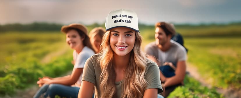 Funky Junque Vintage Canvas Snapback Hat - Adjustable 2 Tone Cap for Men Women - Put It On My, Cowboy, Girl Dad, Funny