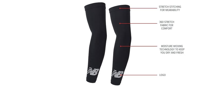 New Balance Unisex Outdoor Sports Compression Arm Sleeves, Arm Warmer, 1 Pair