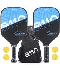 A11N Pickleball Paddles Set of 4 Fiberglass Surface Rackets with 4 Pickleball Balls and Pickleball Bag for Beginners - USAPA Approved