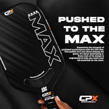 CPX MAX Black Raw Carbon Fiber T700 Pickleball Elongated Paddle Racket - Professional Grade, 14mm Core Thickness, Comfortable Tennis Style Grip - Durable Designed in Chicago, USA