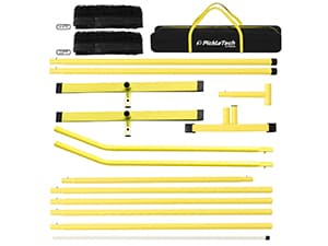 4.0 Slim Version 2in1 Portable Pickleball Nets Outdoor Game, 22ft 11ft Pickleball Net-USAPA Regulation Size-Half Court Pickle Ball Net System with Carrying Bag for Driveway