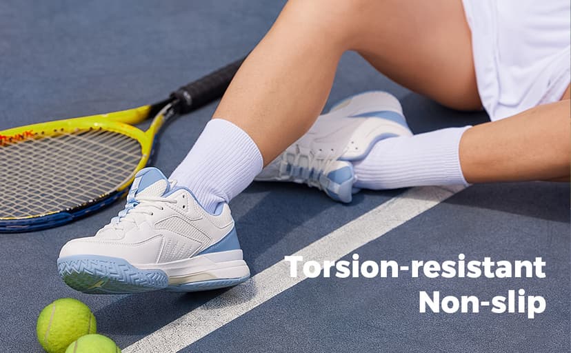 FitVille Wide Pickleball Shoes for Women Tennis Court Shoes with Arch Support for Flat Feet