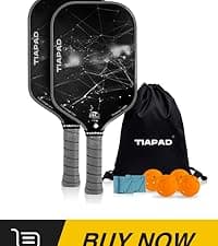 Pickleball Paddles Set of 2/4, USAPA Approved, Foam Molding 5.5" Long Handle, Lightweight, Fiberglass 16mm, Textured Surface, Elongated Pickle Ball Rackets 2 Pack for Beginner