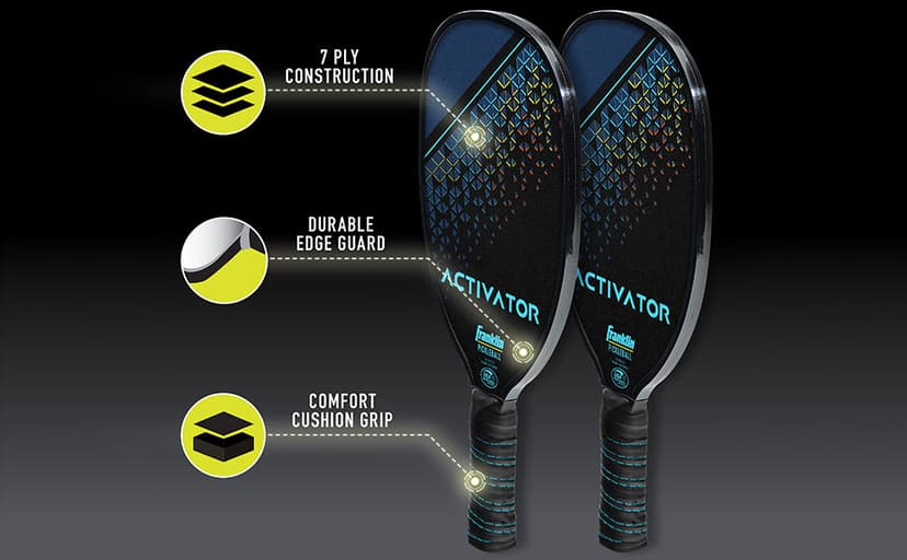 Franklin Sports Pickleball Paddle and Ball Set - Wooden Pickleball Rackets + Pickleballs - Activator - USA Pickleball (USAPA) Approved