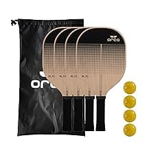 Orca Pickleball Paddles, Sports Series Wood Pickleball Paddle Sets, Pickleball Paddles Starter Set with Pickleballs and Accessories