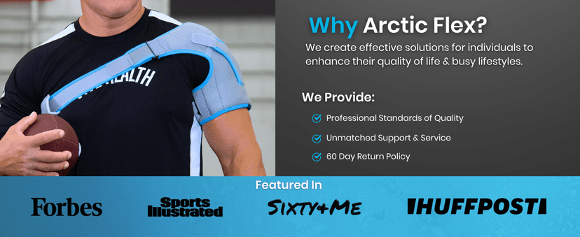 Arctic Flex Shoulder Ice Pack Brace - Cold Reusable Cool Gel Wrap, Hot Therapy - Immobilizer Compression Stability Support for Tendonitis, Dislocated Joint, Left and Right Rotator Cuff Arm Pain Relief