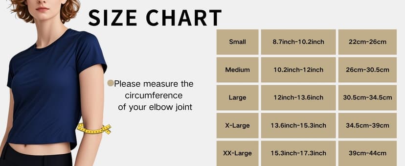 Elbow Brace for Tendonitis and Tennis Elbow for Women,Copper Elbow Compression Sleeve for Golfers Elbow Pain Relief | Arm Support Fit for Men Weight lifting Workouts, Recovery, Arthritis