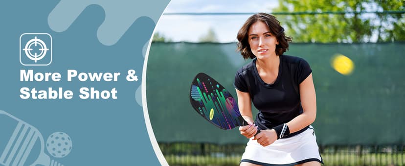 Pickleball Net Set, Portable Pickleball Set w/Wheels, 11ft & 22ft Regulation Size Pickel Ball Net, Set of 4 Balls and Paddles, Heavy Duty Frame for Backyard Driveway Outdoor