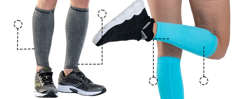 Zensah Running Leg Compression Sleeves - Shin Splint, Calf Compression Sleeve Men and Women