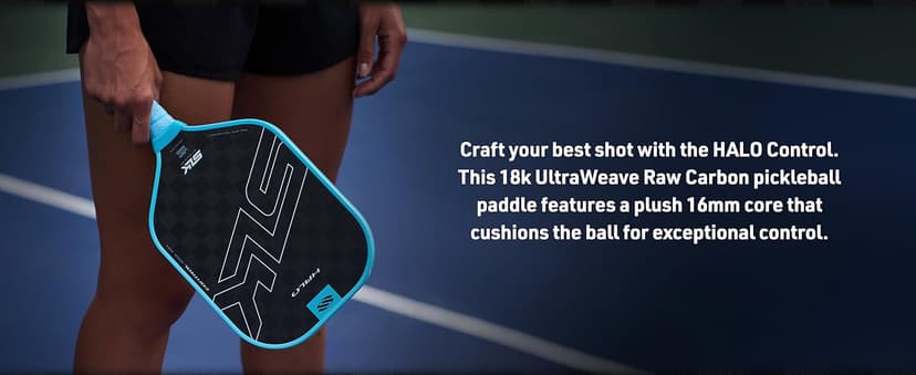 Selkirk Sport SLK Halo Raw Carbon Fiber Pickleball Paddle | Designed in The USA | Choose from The T700 Raw Carbon Fiber Power, The 18k Ultraweave Control, or The Kevlar Linkweave Thermoformed Pro