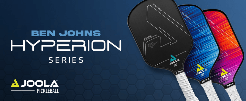 JOOLA Ben Johns Hyperion Pickleball Paddle - Select Raw Carbon Surface or Carbon Abrasion Surface for Increased Power and Spin - Elongated Grip Handle - Carbon Fiber Pickleball Paddle - USAP Approved