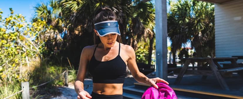 SAAKA Sport Visor for Women. Soft, Stretchy, Lightweight & Adjustable. Running, Tennis, Golf & Sports.