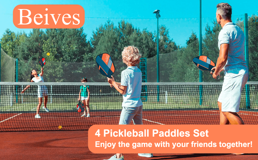Pickleball Paddles, USAPA Standard Fiberglass Surface Pickleball Paddles Set of 2 or 4 Rackets, Pickleball Set with 4 Pickleball Balls &1 Pickleball Bag, Pickle Ball Paddle Set for Men, Women