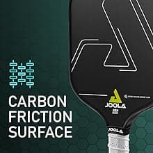 JOOLA Solaire Professional Pickleball Paddle with Carbon Friction Surface - Ideal Combination of Spin, Power, & Control - Pickleball Racket with Reactive Polypropylene Honeycomb Core 14mm