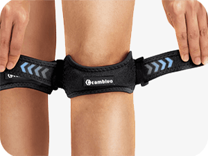 CAMBIVO 2 Pack Knee Braces for Women and Men, Patella Knee Support Strap, Basketball, Running, Hiking, Volleyball, Tennis, Squats