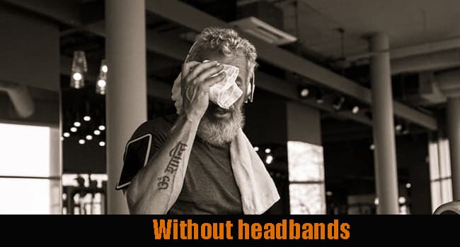 Braylin Men's Headbands, 3-Pack Head Band for Men, Sport Sweatbands for Running Fitness Yoga Cycling, Sweat Wicking Non Slip