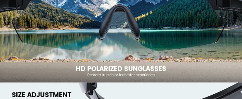 Lamicall Polarized Sports Sunglasses for Men Women, 24g, UV400 Protection Sun Glasses for Cycling Running Baseball Fishing