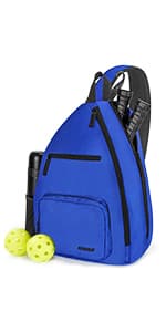 AEROBIX Pickleball Bag for Women & Men, Pickle Ball Backpack - Upgraded Zippers, Large Capacity, Padded Paddle Pocket, Adjustable Sling Bag (No Accessories)