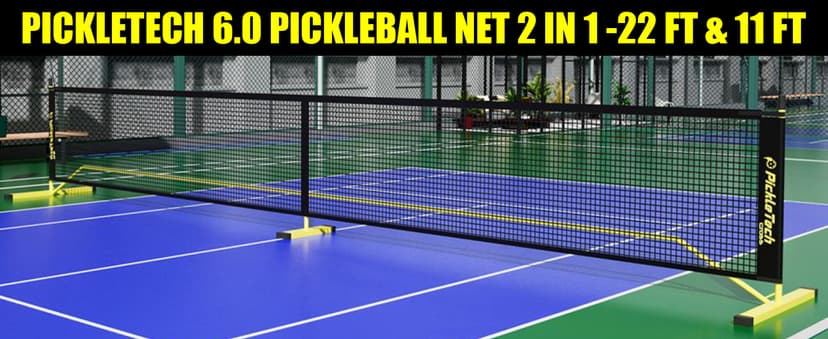 4.0 Slim Version 2in1 Portable Pickleball Nets Outdoor Game, 22ft 11ft Pickleball Net-USAPA Regulation Size-Half Court Pickle Ball Net System with Carrying Bag for Driveway
