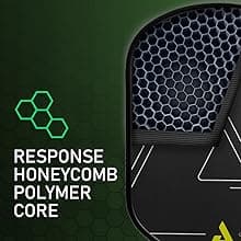 Joola Vision Pickleball Paddle with Textured Carbon Grip Surface Technology for Maximum Spin and Control with Added Power - Polypropylene Honeycomb Core Pickleball Racket
