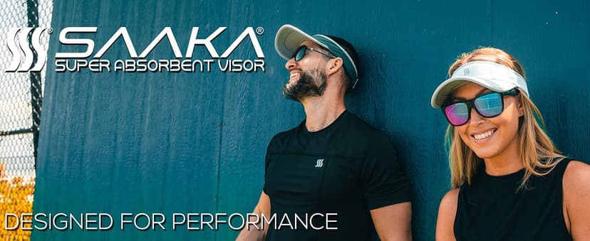 SAAKA Sport Visor for Women. Soft, Stretchy, Lightweight & Adjustable. Running, Tennis, Golf & Sports.