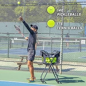 GoSports Ball Caddy with Wheels - Portable Cart holds 140 Pickleballs or 175 Tennis Balls