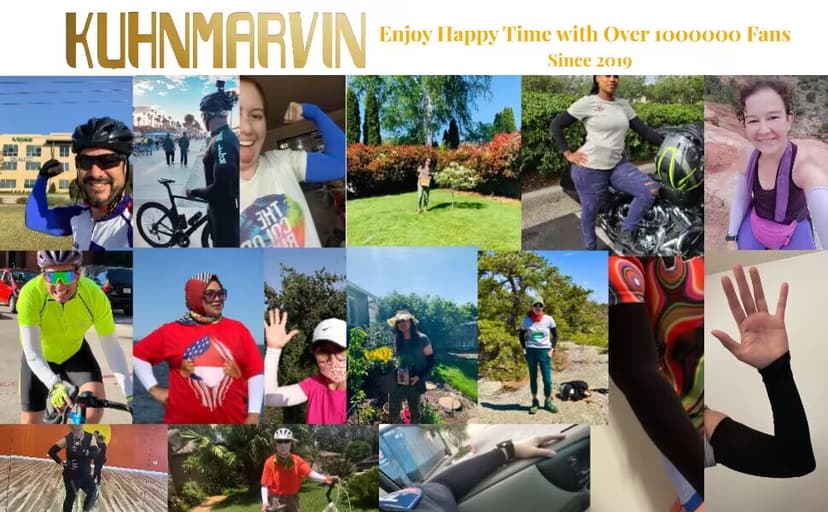 KUHNMARVIN 2 Pairs Arm Sleeves Compression UV Protection Cooling Sun Sleeves Tattoo Cover Up Basketball Arm Sleeves Football