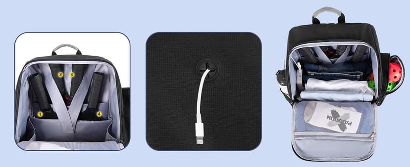 Pickleball Bag for 4 Paddles with Shoe Compartment, Pickleball Backpack with Fence Hook for Pickleball Accessories