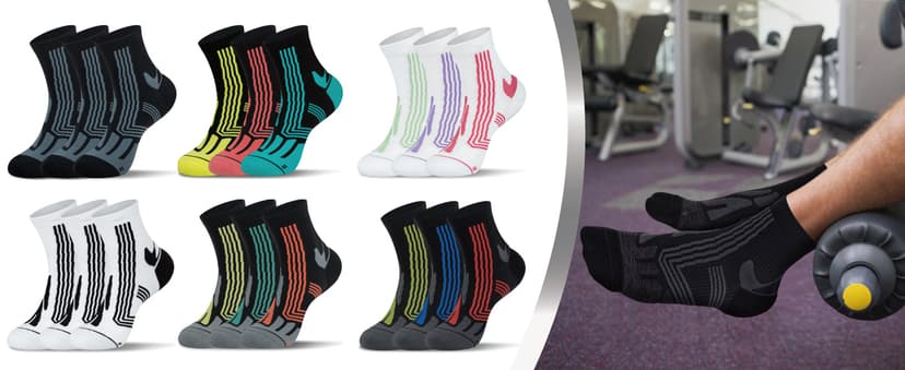 Hylaea No Show Running Athletic Anti-Blister Wicking Coolmax Socks, Seamless Anti-odor
