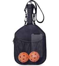 Pickleball Paddle Cover and Storage Bag With Pockets - Water Resistant Racket Sleeve for Standard & Extended Paddles