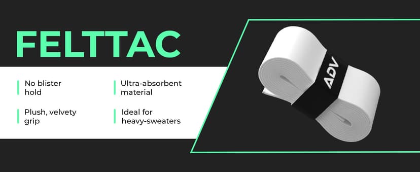 ADV Felttac Pickleball Grip Tape - Soft, Very Durable, Sweat Absorbing Pickleball Overgrip Tape - Dry & Comfortable Pickleball Paddle Grip Tape - Easy to Use & Easy to Install