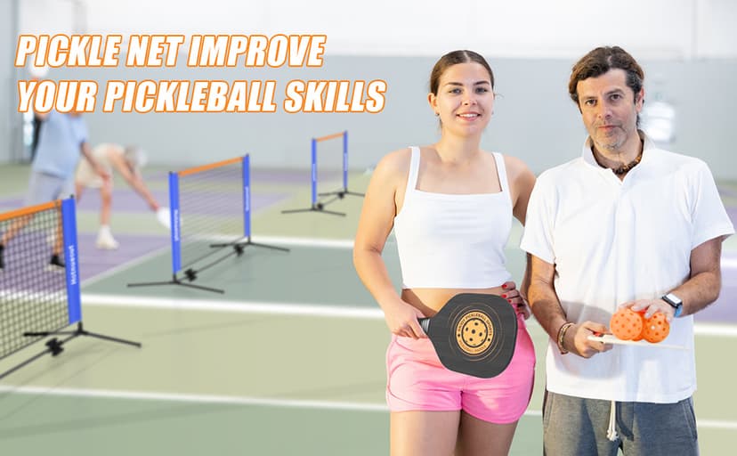 Small Mini Pickleball Net 5FT Portable Game Pickleball Practice Net for Driveway, Outdoor Indoor Pickle Ball Equipment Dink Training Aid