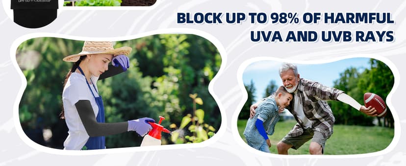 BHYTAKI UV Sun Protection Arm Sleeves, UPF 50 Sports Cooling Arm Compression Sleeves for Men Women Teenager