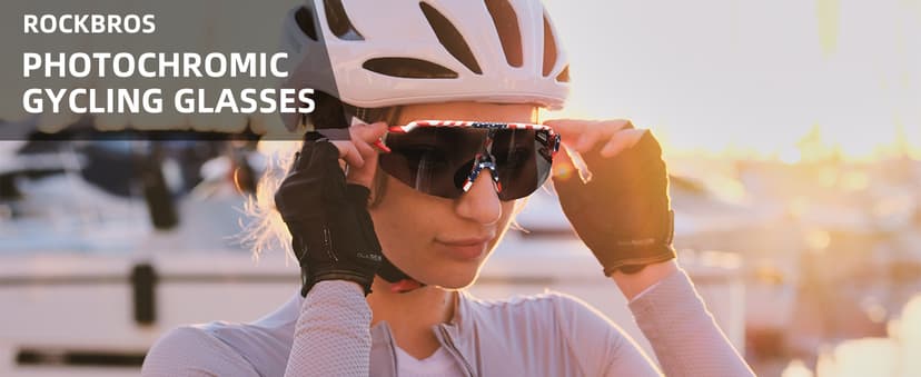 ROCKBROS Photochromic Sports Sunglasses for Men Women Cycling UV Protection
